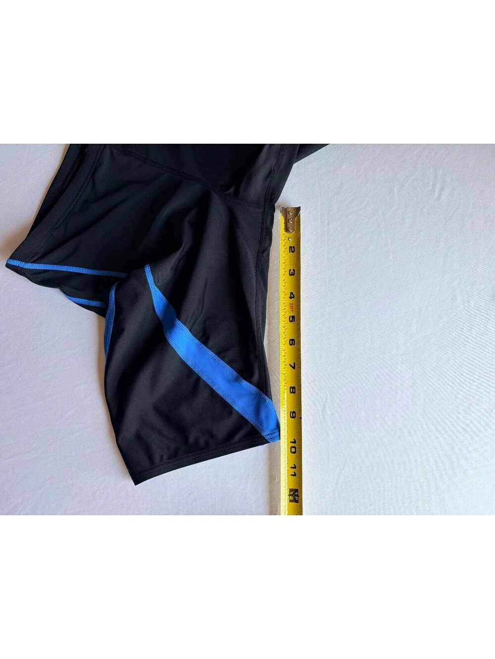 TYR Men's 34 Black Blue HexaCurve Splice Jammer Competition Swim Shorts